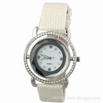 New Design Ladies' Watch with Alloy Case and Leather Band, Japan Quartz Movement